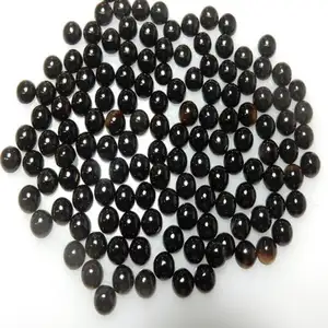 High Quality Black Round Hand Polish Onyx Cabochon Gemstone Onyx 6x6MM 50 Pc Gemstone Onyx Supplier