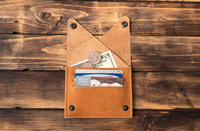 Nuevo estilo de cuero genuino Mini cartera tarjeta y efectivo titular billetera de cuero mejor regalo para hombre mujer con logotipo personalizado