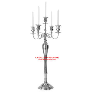 Candélabre carré en métal enduit noir fait à la main de haute qualité pièce maîtresse de mariage à 5 bougies pour décorations intérieures et extérieures - Product Image 6