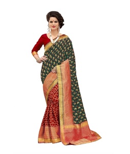 Wholesale Banarasi Silk Viscose <b>Saree</b> India Party Wear Wedding Soft Low Price Cheap Designer <b>Blouse</b> Free Size - Product Image 1