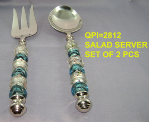 High Quality Stainless Steel <b>Salad</b> <b>Server</b> Set With Wood Handle Homes Hotels and Restaurants Accessories in Affordable Price - Product Image 3