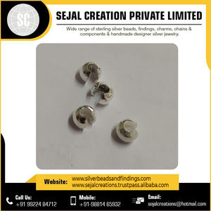 Perles en argent Variété Pack Dames et Femmes Mode 925 Sterling Silver Plain Beads Fabricant perles de chapelet en argent - Product Image 5