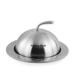 Dôme alimentaire de luxe en métal Qualité supérieure fait à la main Plat alimentaire de créateur Forme ronde Classique Élégant Vente en gros Dôme alimentaire - Product Image 3
