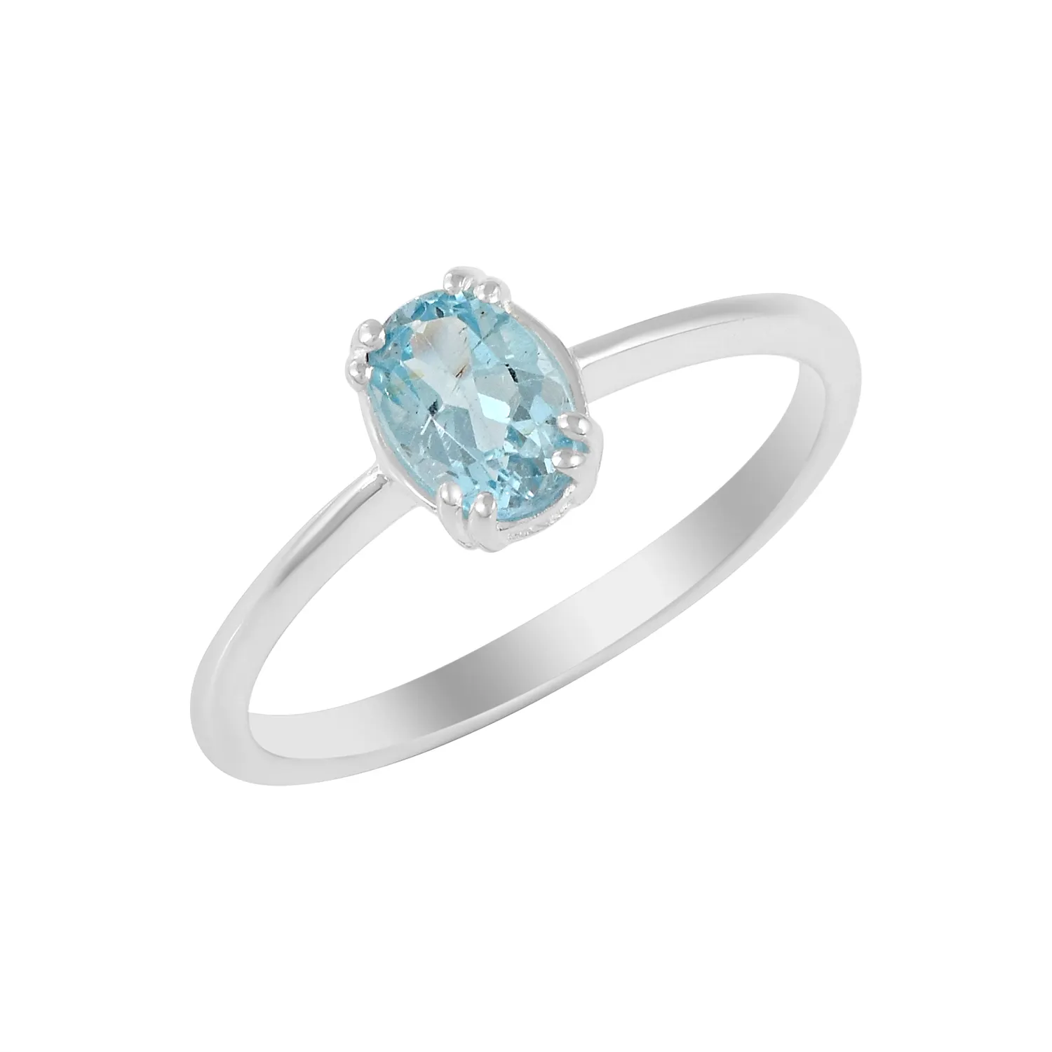 925เงินสเตอร์ลิงผู้ค้าส่งที่ดีที่สุดขายแหวน Solitaire ธรรมชาติสีฟ้าพลอยบุษราคัมแนวโน้ม Dainty ผู้หญิงผู้ผลิตเครื่องประดับ