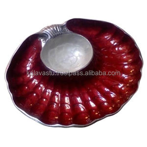 ถาดใส่ผลไม้ทำจากอะลูมิเนียมมีผิวสีดูมีราคาแพงถาดใส่ผลไม้แห้งทำจากโลหะเป็นของขวัญของตกแต่งบ้าน - Product Image 1