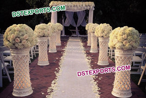 Boda Aisleway Dev pilares con Ganesha estatuas boda tradicional pasarela y Musical Ganeshas boda decoración entrada Wa - Product Image 6