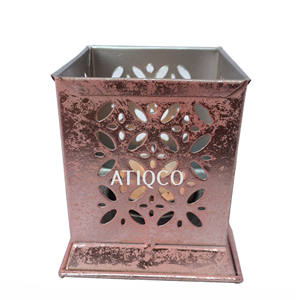 Nuevo estilo Jali Votive Angustia Color blanco portavelas atractivo t-light Pilar diseños decoración de la boda hermosos frascos - Product Image 6