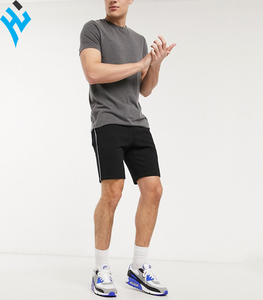 Huanhuzaima — short de Fitness noir pour hommes, décontracté, uni, personnalisé, nouveau Design, été - Product Image 4