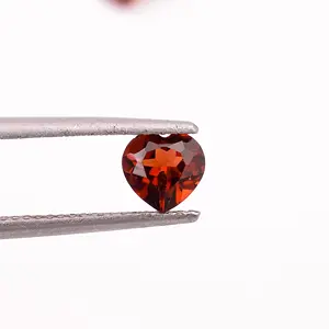 Alta Qualidade Forma Do Coração Natural Moçambique Garnet Brilliant Cut Loose Gemstone Preços por atacado Red Garnet Heart Cut Stone