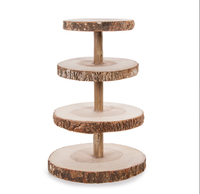 Hout Plakjes Cupcake Stand