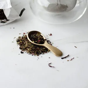 Pirinç mat Mini boy Metal çay kepçe