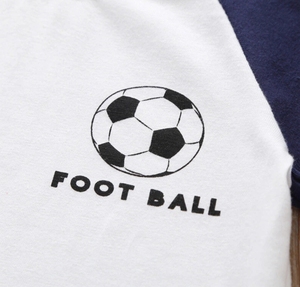 Conjuntos de Ropa Deportiva Casual de Manga Corta con Estampado de Fútbol para Niños de 1 a 7 Años, Colección 100% Algodón, Secado Rápido, Transpirable y Sostenible - Product Image 3