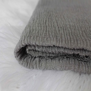 Mềm Crinkle linen chất liệu 100% <span class=keywords><strong>cotton</strong></span> hai lớp nhăn vải Crepe xoắn cao sợi nhuộm bền vững tái sử dụng chất lượng cao - Product Image 2