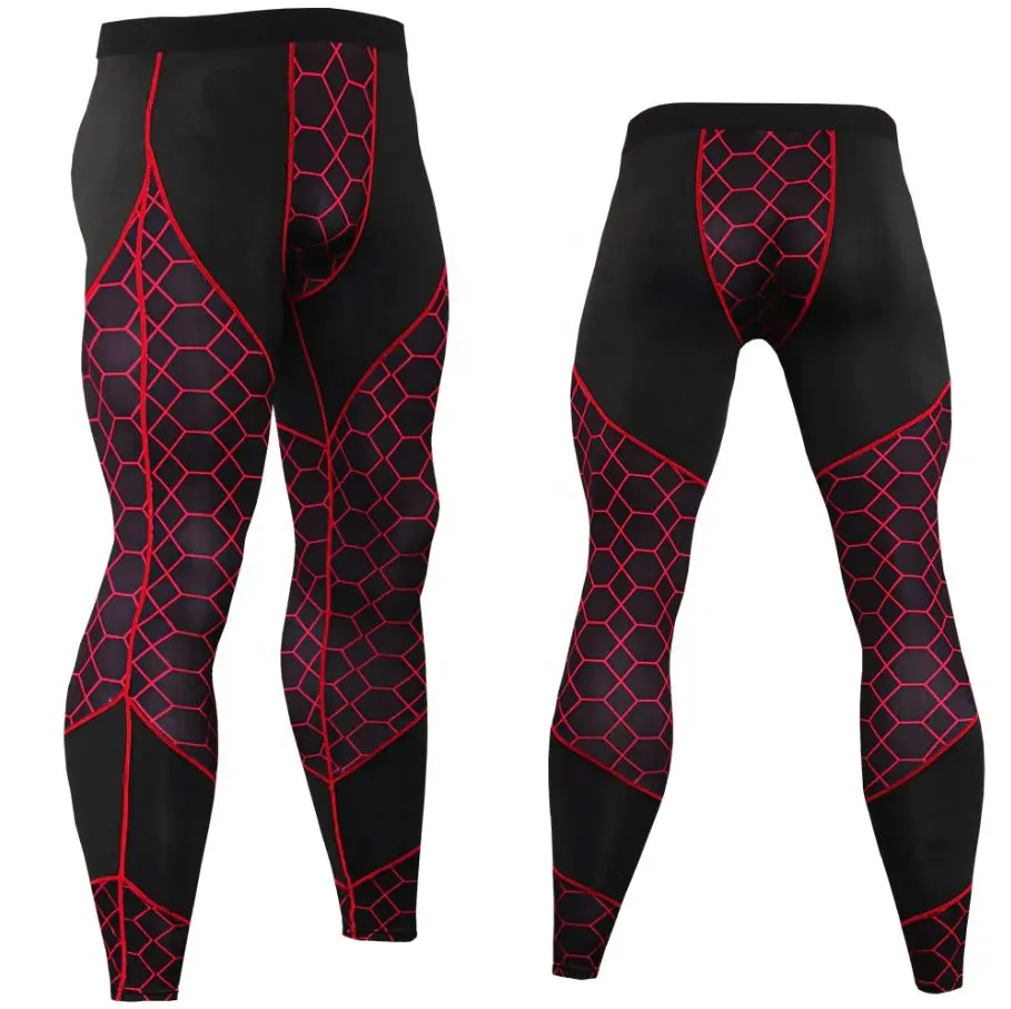 Hommes Compression Serré Leggings de Sport En Cours D'exécution Hommes Gym Fitness Pantalon de Jogging