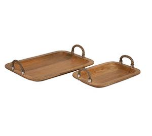 Bandeja de Servicio de Madera de la Más Alta Calidad con Soporte de Hierro Forjado, Bandeja de Servicio y Soporte de Cocina a Bajo Precio - Product Image 2