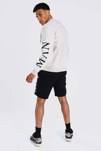 Unisex Waffle Knit transpirable verano Casual manga larga Top y pantalones cortos pulóver Streetwear conjunto con bolsillos - Product Image 5