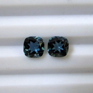 5mm <b>Cushion</b> Cut Natural London Blue Topaz Wholesale Factory Price High Quality Faceted Loose Gemstone Per Piece IGI - Product Image 2