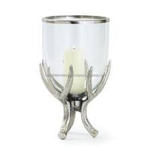 Hot Selling Glass <b>Candle</b> Holder Nickle Plated Handmade <b>Candle</b> Stand in Wholesale for Home Decor - Product Image 3