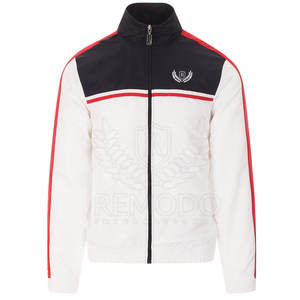 Chándal personalizado con cremallera para hombre, ropa deportiva de alta calidad con bolsillo, trajes para correr en blanco - Product Image 2