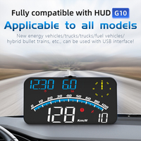 Afficheur tête haute (HUD) pour voiture avec compteur de vitesse et odomètre GPS pas cher de 5,5 pouces G10 avec horloge électronique automatique