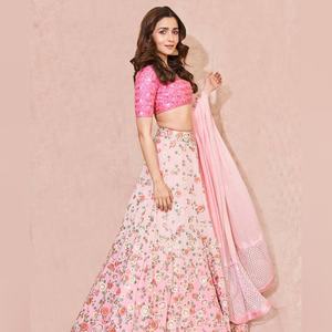 Attrayant georgette fil broderie séquence travail lehenga choli avec dupatta réception porter meilleur prix vêtement ethnique ApparelGarment - Product Image 2