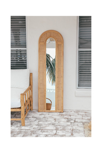 Espejo de arco de mimbre hecho a mano, cuerpo completo de longitud completa de Vietnam/ SISU/ RMA-003, venta al por mayor - Product Image 6