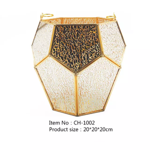 New Style Home Decor <b>square</b> <b>Glass</b> and Gold Lantern Candle Holder - Product Image 3