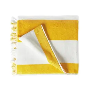 Serviette de plage de luxe écologique, Super douce, 700 GSM étoile 100% coton biologique certificat GOTS hôtel décoratif ensemble de 4 pièces - Product Image 1