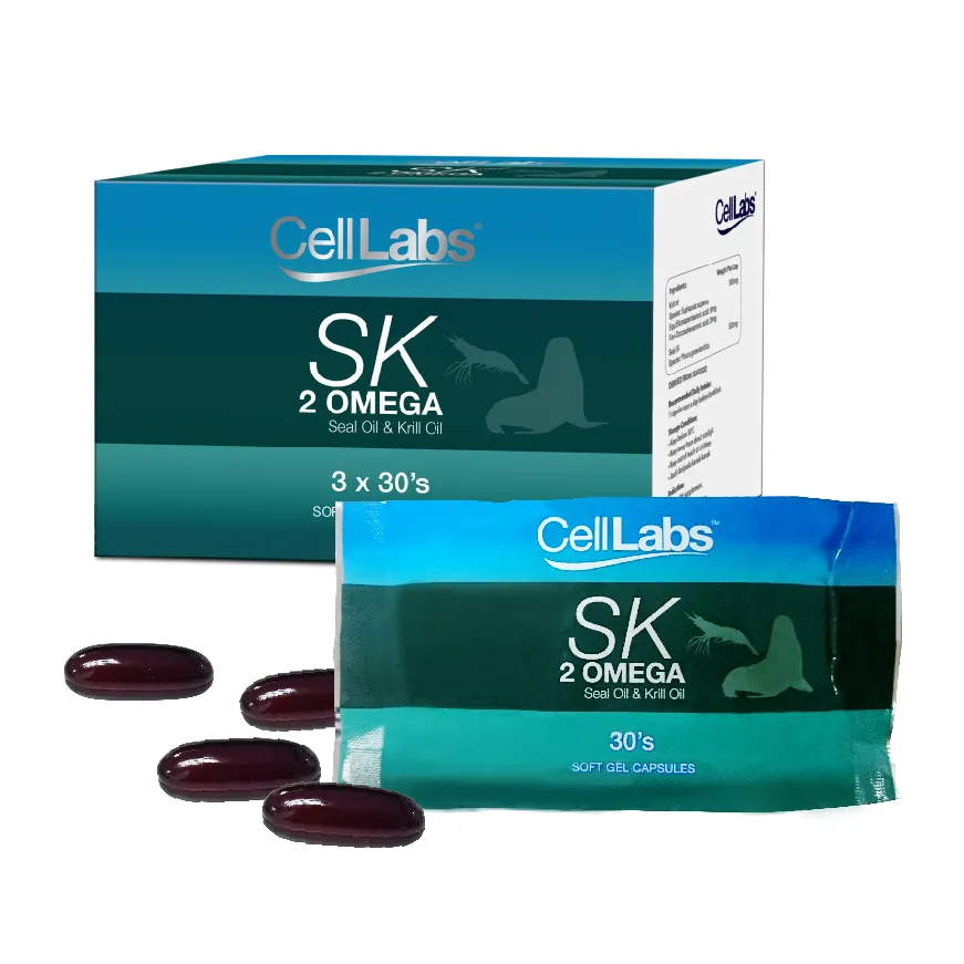 GMP-zertifiziertes neuseelän disches CellLabs SK2 Dichtung söl Krill öl 90 Kapseln Guter Blutfluss für Männer Energie und Gesundheit