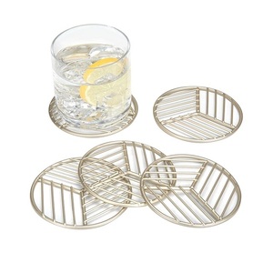 Trending Design Iron <b>Glass</b> Coaster Set Superior Quality Round Shape <b>Table</b> Top Cup <b>Glass</b> Coaster Set For Sale - Product Image 1