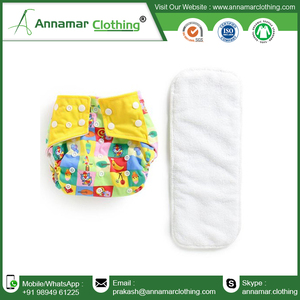 Conception personnalisée pur coton pour bébé couches lavables réutilisables à imprimé numérique imperméable pour bébé nouveau-né avec bouton pression couche lavable en tissu - Product Image 6