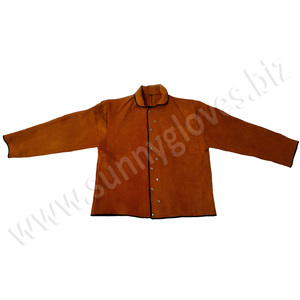 Cheap Logo Printed Leather Winter Welding Jacket - Product Image 3