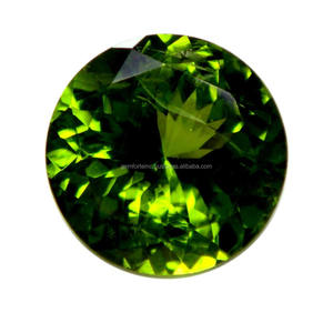 Piedra preciosa de peridoto facetada natural a la venta Forma de cojín redondo de calidad superior Original 100% Peridoto verde natural - Product Image 3