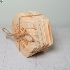 Decoración para Fiestas de Boda, Posavasos de Madera Maciza Vintage Life Inc, Tapete de Madera para Mesa de Hogar y Restaurante, Juego de Posavasos Decorativos de Madera - Product Image 3