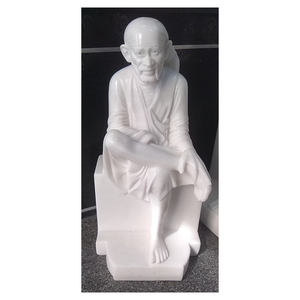 ที่มีคุณภาพที่ดีที่สุดเวียดนามหินอ่อนไสบาพระเจ้ารูปปั้นนั่งอยู่บนบัลลังก์ - Product Image 1
