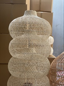 3500K (blanco cálido) variedad de formas de bambú al por mayor lámpara ecológica mimbre ratán EXPORTACIÓN DE Vietnam - Product Image 4