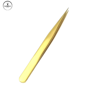 Pinzas para Extensión de Pestañas Golden Caesar, Acero Inoxidable Profesional, Puntas Dentadas y Lisas, Agarre Perfecto, 13mm de Largo - Product Image 2