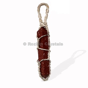 Brown Crystal Rhinestone Double Point Wire <b>Wrap</b> Pendants-Classic Style for <b>Wedding</b> & Party - Product Image 1