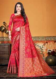 Miroir Travail Saree Fleur Conception Doux Soie Tissu Impression Numérique Marron Couleur Sari avec Blouse Inde Ethnique Vêtement Ethnique - Product Image 3