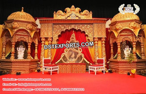 เวทีงานแต่งงานล่าสุด ราจมหาราช/มณฑป ทำจากไฟเบอร์กลาส ปรับแต่งขนาด/สีได้ น้ำหนักเบา ตกแต่งงานเลี้ยงฉลองสมรสที่ทันสมัย - Product Image 2