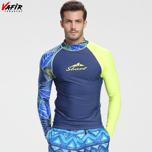 Chaleco de manga larga para hombre, camisa de compresión con estampado de sublimación, Rashie UPF50 +, resistente al cloro, para surf - Product Image 6