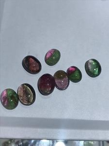 Tcare — Cabochons colorés Tourmaline - Bi Color, Cabochons de Tourmaline multicolore - Product Image 3