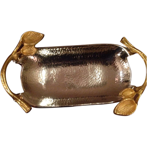 Assiettes à vaisselle faites à la main en gros feuille d'aluminium collations décoratives plateau de service couleur or fini en haute qualité - Product Image 2