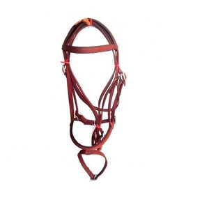 บังเหียนม้าสีน้ำตาลสำหรับขี่ม้าและแข่งม้าทนทานออกแบบโลโก้ได้ตามต้องการ - Product Image 1