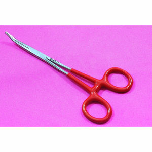 VENTA CALIENTE GORAYA GERMAN Premium 6 1-2 ''Fórceps de hemostato con agarre de vinilo, instrumento quirúrgico de mandíbula curvada-Rojo CE ISO APROBADO - Product Image 1