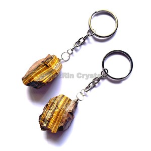 ที่มีคุณภาพดีเสือตาธรรมชาติหยาบพวงกุญแจ - Product Image 1