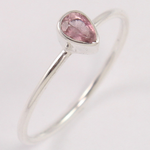 Tourmaline anneaux 925 en argent Sterling anneau empilable tous taille américaine 1.0 grammes naturel rose TOURMALINE pierre précieuse - Product Image 1