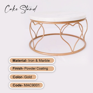 Soporte de pastel de oro personalizado de alta calidad hecho a mano con hierro y mármol Diseño exclusivo de la empresa de fabricación más grande - Product Image 4