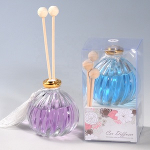 Best Selling Car Air Freshener Glass Bottle Home Fragrance Reed Diffuser Set, Scented Car Diffuser