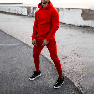 Chándal Vintage lavado con ácido personalizado para hombre, Conjunto de sudadera con capucha y pantalones de chándal de retazos desgastados - Product Image 1